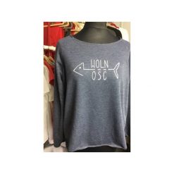 BLUZA CASUAL ANTRACYT MELANŻ (Wolność/Radość/Dzikość). Szare bluzy damskie Trikoo concept, s, z nadrukiem, z elastanu, bez rękawów, bez kaptura. Za 170,00 zł.