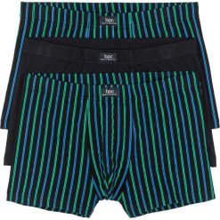 Bokserki (3 pary) bonprix czarny w paski. Czarne bokserki męskie marki bonprix, w paski. Za 23,97 zł.