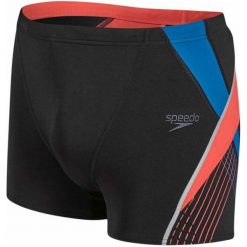 Kąpielówki męskie: Speedo Kąpielówki Fit Splice Aquashort Black/Lava Red/Danube 34