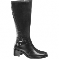 Kozaki damskie 5th Avenue czarne. Czarne bez kategorii marki 5th Avenue, z materiału, na obcasie. Za 279,90 zł.