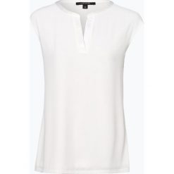 Comma - T-shirt damski, beżowy. Brązowe t-shirty damskie comma, bez wzorów, z szyfonu, bez kołnierzyka. Za 199,95 zł.