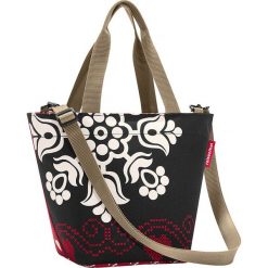 Torba w kolorze czarno-czerwonym na zakupy - 31 x 21 x 16 cm. Czarne torebki klasyczne damskie Reisenthel, w paski, z tkaniny. W wyprzedaży za 42,95 zł.