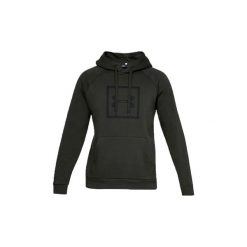 Bluzy Under Armour Rival Fleece Logo Hoodie 1329745-357. Czarne bluzy męskie Under Armour, s, bez wzorów, bez kołnierzyka, bez rękawów, bez kaptura. Za 179,99 zł.