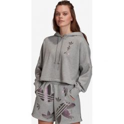 Adidas Originals Bluza Szary. Szare bluzy damskie adidas Originals, z nadrukiem, z bawełny, bez rękawów, bez kaptura. Za 266,95 zł.
