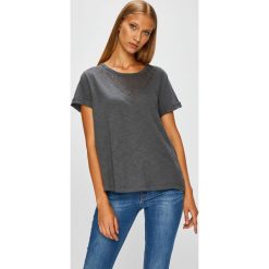 Roxy - Top. Szare topy damskie Roxy, l, z bawełny, z okrągłym kołnierzem. W wyprzedaży za 129,90 zł.