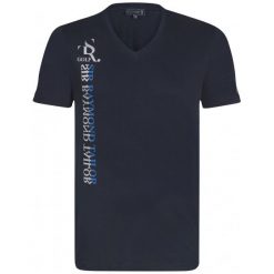Sir Raymond Tailor T-Shirt Męski Hogans M Ciemny Niebieski. Niebieskie koszulki męskie Sir Raymond Tailor, m, z nadrukiem, bez kołnierzyka. Za 49,00 zł.