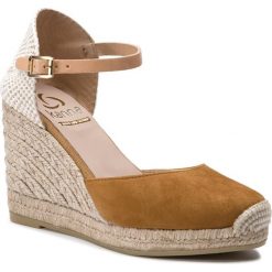Espadryle KANNA - 19KV9230 Ante Cuero. Pomarańczowe espadryle damskie marki Kanna, bez wzorów, ze skóry, bez obcasa, na obcasie. Za 279,00 zł.