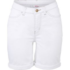 Bermudy dżinsowe jogger bonprix biały. Białe jeansy damskie bonprix. Za 89,99 zł.
