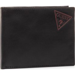 Duży Portfel Męski GUESS - New George Slg SM2694 LEA27 BLA. Czarne portfele męskie Guess, z aplikacjami, ze skóry. W wyprzedaży za 209,00 zł.