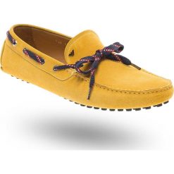 MOKASYNY Emporio Armani. Pomarańczowe mokasyny męskie Emporio Armani, ze skóry. Za 710,00 zł.