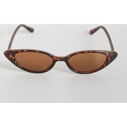 Okulary przeciwsłoneczne retro - Brązowy. Pomarańczowe okulary przeciwsłoneczne damskie marki Sinsay. Za 14,99 zł.