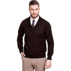 Sweter GERALDO SWKR000158. Pomarańczowe swetry męskie Giacomo Conti, m, bez wzorów, z wełny, eleganckie, bez kołnierzyka, bez kaptura. Za 299,00 zł.