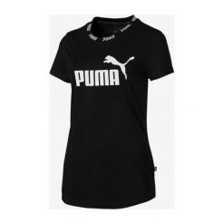 Puma Amplified Koszulka Czarny. Czarne koszulki damskie Puma, s, z nadrukiem, z bawełny, bez kołnierzyka. Za 102,95 zł.