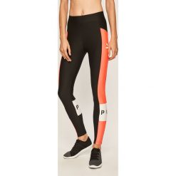 Puma - Legginsy. Czarne spodnie damskie Puma, m, z nadrukiem, z elastanu. W wyprzedaży za 199,90 zł.