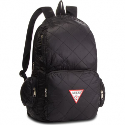 Plecak GUESS - HM6526 NYL84 BLA. Czarne plecaki męskie Guess, z aplikacjami, z materiału. Za 279,00 zł.