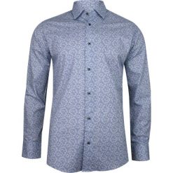 Niebieska Taliowana Koszula Męska -TO-ON- Długi Rękaw, Slim Fit, w Róże, Kwiatki, Motyw Florystyczny KSDWTOONrozablekit. Niebieskie koszule męskie TO-ON, m, w kwiaty, z elastanu, eleganckie, bez kołnierzyka, z długim rękawem. Za 89,00 zł.