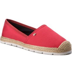 Espadryle damskie: Espadryle TOMMY HILFIGER – Basic Sporty Flat Espadrille FW0FW02409 Tango Red 611