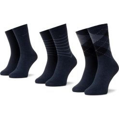 Zestaw 3 par wysokich skarpet damskich QUAZI - QZ-SOCKS-65-04-WOMAN-002 Granatowy. Niebieskie skarpetki damskie QUAZI, bez wzorów, z elastanu. Za 39,00 zł.