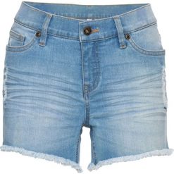 Krótkie spodenki dżinsowe bonprix jasnoniebieski "bleached". Niebieskie jeansy damskie bonprix. Za 74,99 zł.