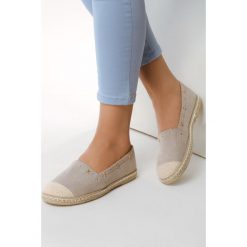 Szare Espadryle Times. Szare espadryle damskie Born2be, z aplikacjami, bez obcasa, na płaskiej podeszwie. Za 59,99 zł.