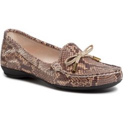 Mokasyny FILIPE - 5166 Taupe. Pomarańczowe mokasyny damskie Filipe, ze skóry, na płaskiej podeszwie. W wyprzedaży za 159,00 zł.