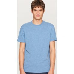 T-shirt basic - Niebieski. Niebieskie t-shirty męskie Reserved, s, bez wzorów, bez kołnierzyka. Za 39,99 zł.