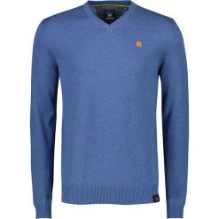 Lerros sweter męski 29D5100 M niebieski. Niebieskie swetry męskie Lerros, m, bez wzorów, z bawełny, bez kołnierzyka, bez kaptura. Za 189,00 zł.