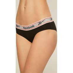 Reebok - Figi (3-pack). Czarne majtki damskie Reebok, s, z aplikacjami, z dzianiny. Za 79,90 zł.