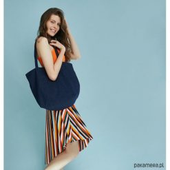 Shopper bag damskie: Dżinsowa torba – shopper blue denim