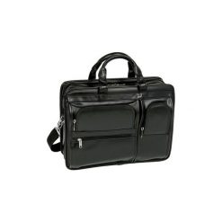 Torba na laptopa Mcklein Hubbard 17" ze skóry naturalnej czarna. Czarne torby na laptopa marki Mcklein, w paski, ze skóry. Za 579,00 zł.
