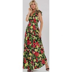 Czarna Sukienka Ante Meridiem. Czarne sukienki damskie Renee, s, w paski, eleganckie, z falbankami, z krótkim rękawem, krótkie, mini, kopertowe. Za 99,99 zł.