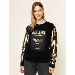 Bluza Emporio Armani 3H2M6T 2JVTZ 0999. Czarne bluzy damskie Emporio Armani, m, bez wzorów, bez rękawów, bez kaptura. W wyprzedaży za 899,00 zł.
