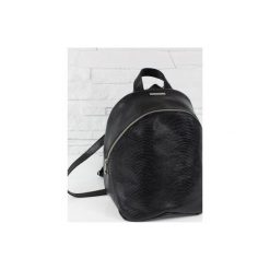 Plecaki damskie: Skórzany Fabio Plecak ZIP black snake L/d