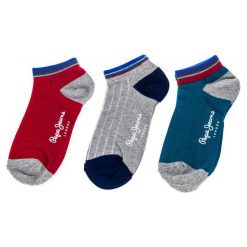 Pepe Jeans 3 Pack Skarpety Męskie Rabi 38 - 42 Wielo Barwny. Szare skarpetki męskie marki Pepe Jeans, bez wzorów, z jeansu. Za 66,90 zł.