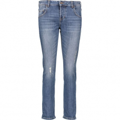 Dżinsy "Slouchy" - Slim fit - w kolorze niebieskim. Niebieskie jeansy damskie relaxed fit marki Mustang, z aplikacjami. W wyprzedaży za 195,95 zł.