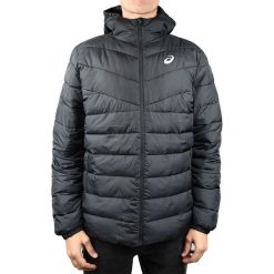 Asics Padded Jacket 2031A394-001. Czarne kurtki męskie Asics, bez wzorów, z poliesteru, bez kaptura. W wyprzedaży za 249,99 zł.