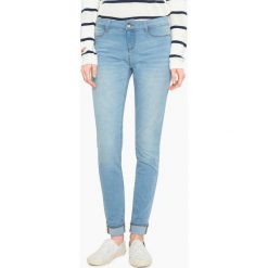 Dżinsy skinny. Szare jeansy damskie marki La Redoute Collections, m, z bawełny, z kapturem. Za 293,96 zł.