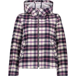 Kurtka w kolorze beżowo-fioletowym. Brązowe kurtki damskie Benetton, w kratkę, bez kaptura. W wyprzedaży za 149,95 zł.