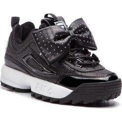 Sneakersy FILA - Disruptor Glam Low Wmn 1010537.25Y Black. Czarne półbuty damskie Fila, ze skóry ekologicznej. W wyprzedaży za 469,00 zł.