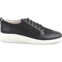 Geox Tahina Tenisówki Czarny. Czarne trampki i tenisówki damskie Geox, bez wzorów, ze skóry, bez zapięcia. Za 464,95 zł.