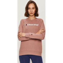 Tommy Sport - Bluza. Różowe bluzy sportowe damskie Tommy Sport, s, z nadrukiem, z bawełny, bez rękawów, bez kaptura. Za 299,90 zł.