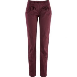 Chinosy damskie: Spodnie chino ze stretchem bonprix czerwony klonowy