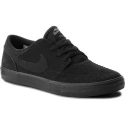 Buty NIKE - Sb Portmore II Solar 880266 005 Black/Black. Czarne buty sportowe męskie Nike, z zamszu, sportowe. W wyprzedaży za 219,00 zł.