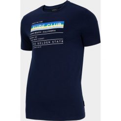 T-shirt męski TSM615 - granat - Outhorn. Pomarańczowe t-shirty męskie Outhorn, m, bez wzorów, bez kołnierzyka. Za 39,99 zł.