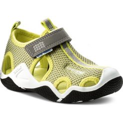 Sandały GEOX - J Wader C J5230C 01415 C0666 M Grey/Lime. Szare sandały chłopięce marki Geox, ze skóry ekologicznej. Za 269,00 zł.