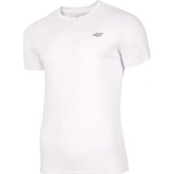 T-shirt męski TSM300 - biały. Białe koszulki męskie 4f, m, bez wzorów, bez kołnierzyka, bez rękawów. Za 39,99 zł.