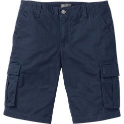 Bermudy bojówki Loose Fit bonprix ciemnoniebieski. Niebieskie spodenki i szorty męskie bonprix, m, bez wzorów. Za 99,99 zł.