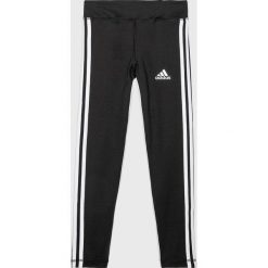 Adidas Performance - Legginsy dziecięce 140-170 cm. Czarne dresy chłopięce adidas Performance, bez wzorów, z elastanu, climalite (adidas). W wyprzedaży za 79,90 zł.