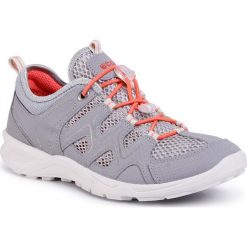 Trekkingi ECCO - Terracruise Lt W 82577359105 Silver Grey/Silver Metallic. Szare półbuty damskie ecco, ze skóry ekologicznej, eleganckie, bez obcasa, bez zapięcia. W wyprzedaży za 399,00 zł.