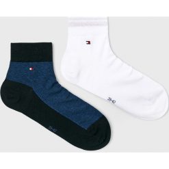 Tommy Hilfiger - Skarpety (2-pack). Niebieskie skarpetki męskie TOMMY HILFIGER, bez wzorów, z elastanu. W wyprzedaży za 39,90 zł.